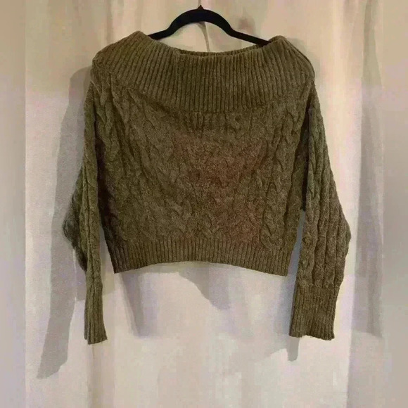 Express Sweaters - Women’s Brown Express Crop Top Sweater